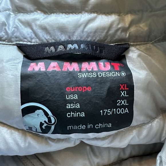 MAMMUT Teal Gray Two Tone Broad Peak Light IN Puffer Jacket Pertex Women's XL - Picture 5 of 6